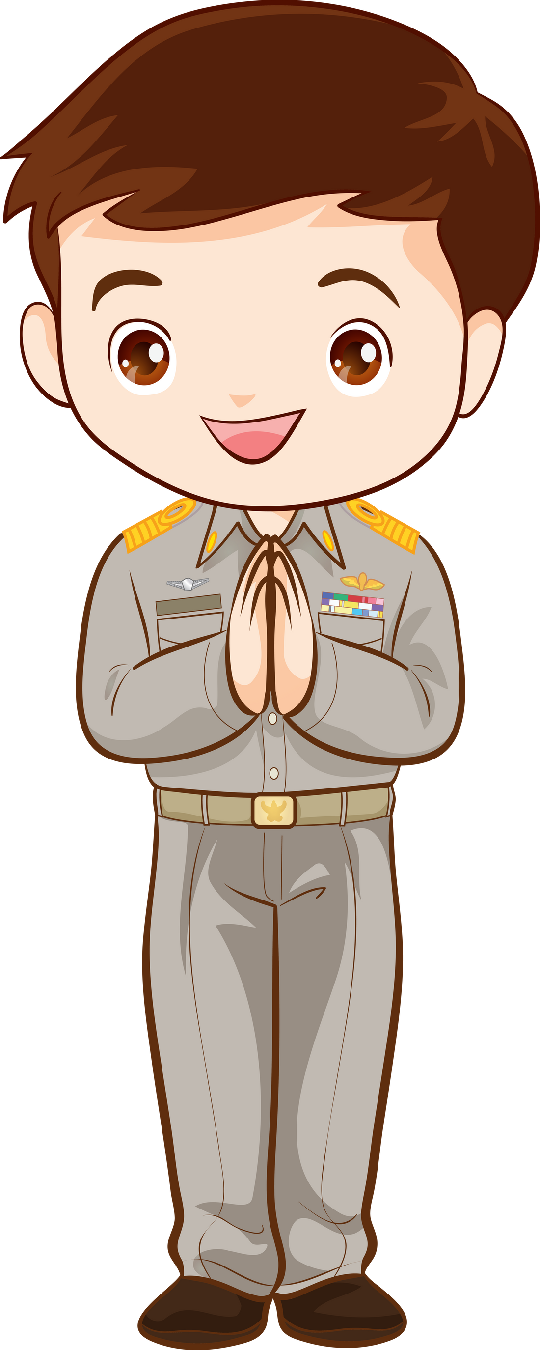 Thai Government Officer character in welcome and sawasdee